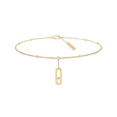 Bracelet de cheville Messika Move Uno en or jaune et diamants