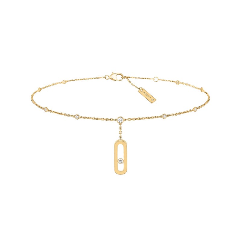 Bracelet de cheville Messika Move Uno en or jaune et diamants