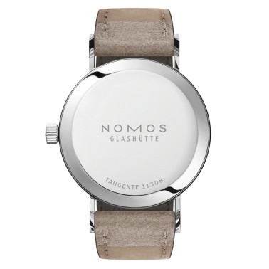  Montre NOMOS Tangente 33 mécanique bracelet cuir beige 32,8 