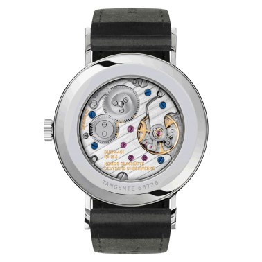  Montre NOMOS Tangente date réserve de marche mécanique bracelet cuir noir 35 