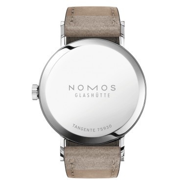  Montre NOMOS Tangente Bleu Nuit mécanique bracelet cuir beige 35 