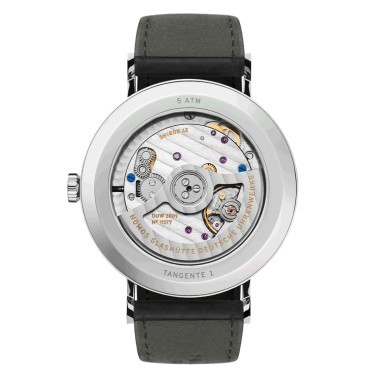  Montre NOMOS Tangente Neomatik 39 silvercut automatique bracelet cuir noir 38,5 