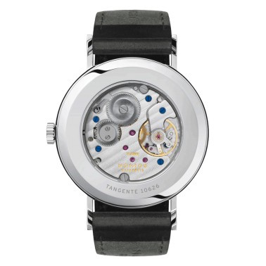  Montre NOMOS Tangente 38 mécanique fond saphir bracelet cuir noir 37,5 