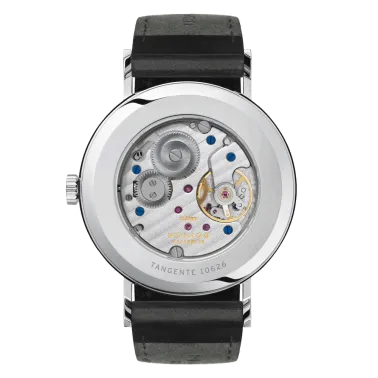  Montre NOMOS Tangente 38 mécanique fond saphir bracelet cuir noir 37,5 