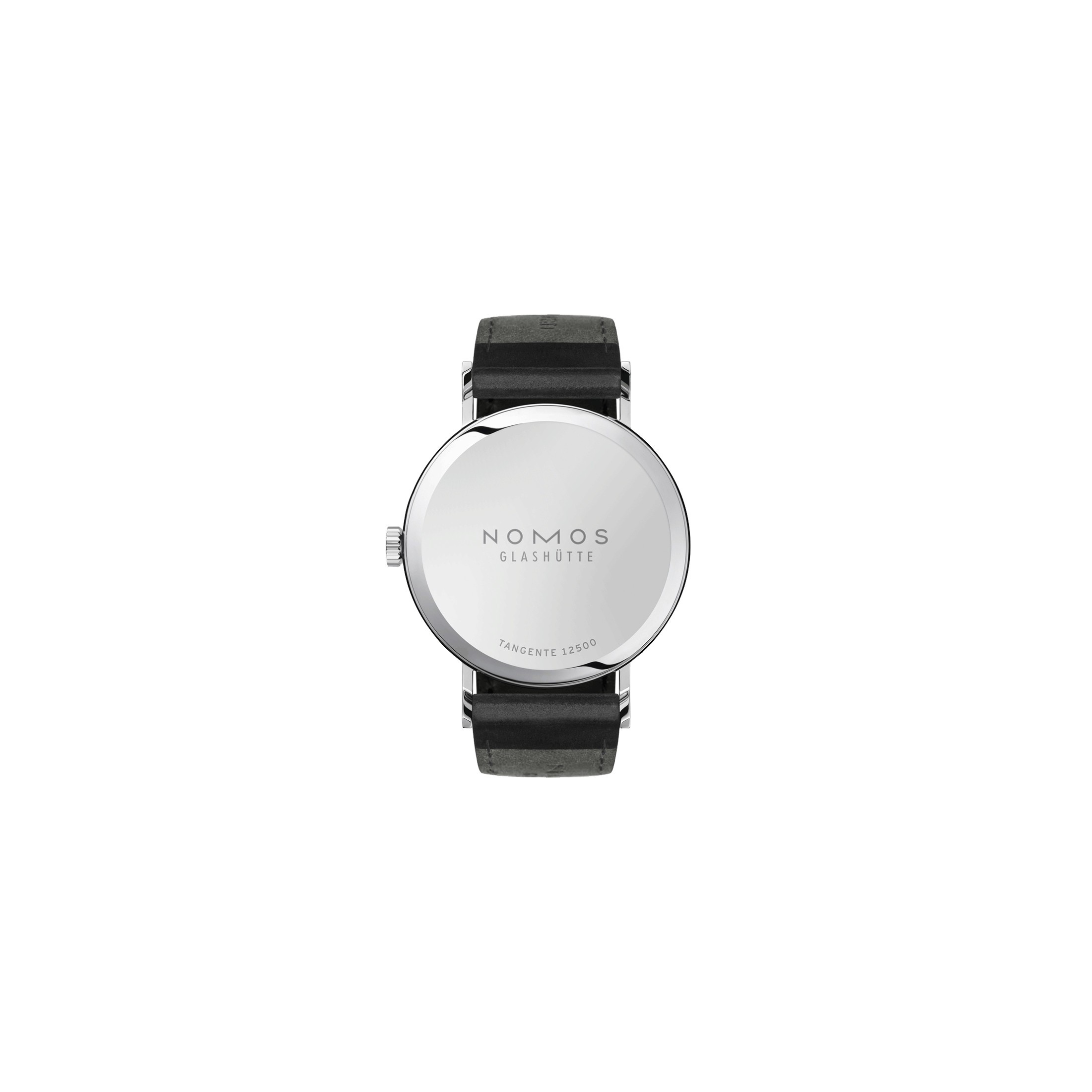 Nomos Tangente 38 mechanical watch with black leather strap 165