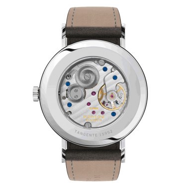  Montre NOMOS Tangente 38 Bleu Nuit mécanique fond saphir bracelet cuir anthracite 37,5 