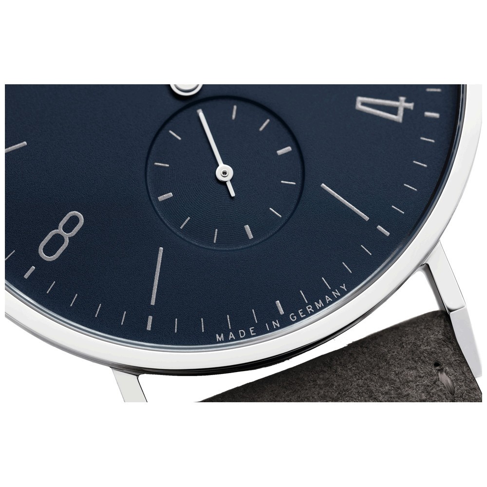  Montre NOMOS Tangente 38 Bleu Nuit mécanique fond saphir bracelet cuir anthracite 37,5 