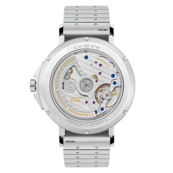  Montre NOMOS Tangente Sport Neomatik 42 date automatique cadran argent bracelet acier 42 