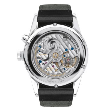 Montre NOMOS Zürich world time bleu nuit automatique bracelet cuir véritable noir 39,9