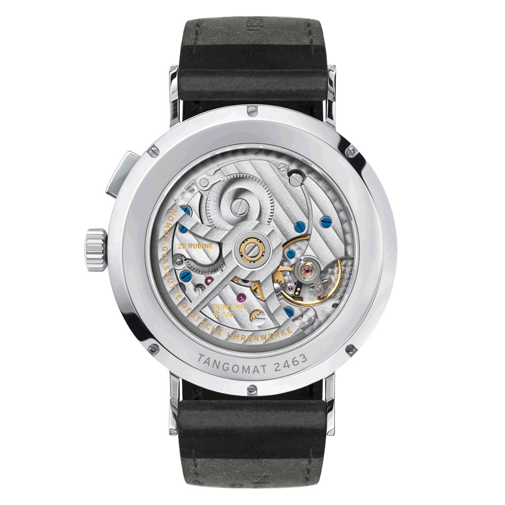  Montre NOMOS Tangomat GMT automatique fond saphir bracelet cuir véritable noir 40 