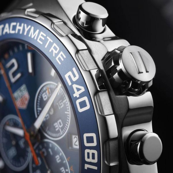 TAG Heuer Formula 1 quartz watch blue dial blue bezel steel bracelet 43 mm