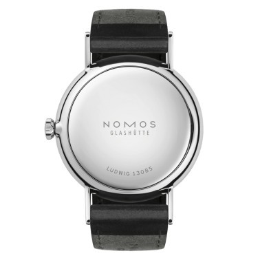 Montre NOMOS Ludwig mécanique bracelet cuir véritable noir 35