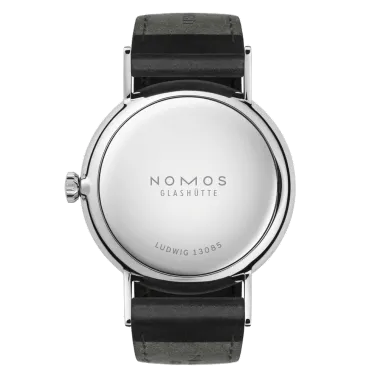 Montre NOMOS Ludwig mécanique bracelet cuir véritable noir 35