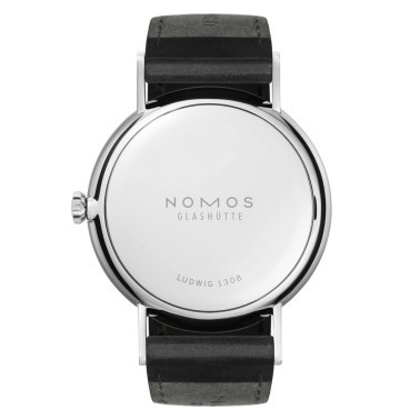 Montre NOMOS Ludwig 38 mécanique bracelet cuir véritable noir 37,5