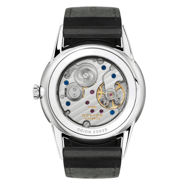  Montre NOMOS Orion mécanique fond saphir bracelet cuir véritable noir 35 