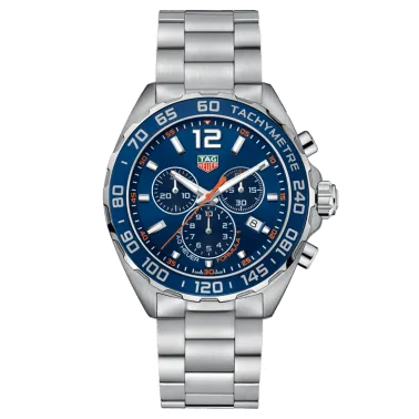 Montre TAG Heuer Formula 1 quartz cadran bleu lunette bleue bracelet acier 43 mm CAZ1014.BA0842