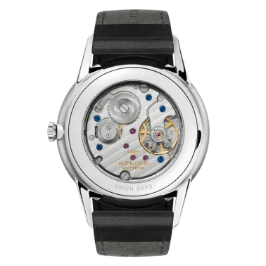  Montre NOMOS Orion 38 mécanique fond saphir bracelet cuir véritable noir 38 