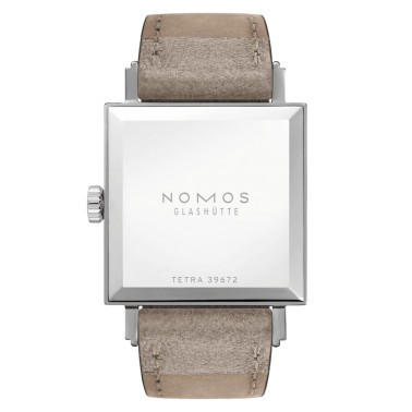  Montre NOMOS Tetra 27 Duo mécanique bracelet cuir beige 27,5 