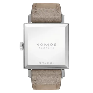 Montre NOMOS Tetra 27 Duo mécanique bracelet cuir beige 27,5 