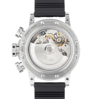 Montre BRM V12 automatique inox cadran bouchonné aiguilles rouges 44 mm