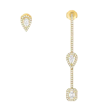 Boucles d'oreilles Messika My Twin Pendantes en or jaune et diamants