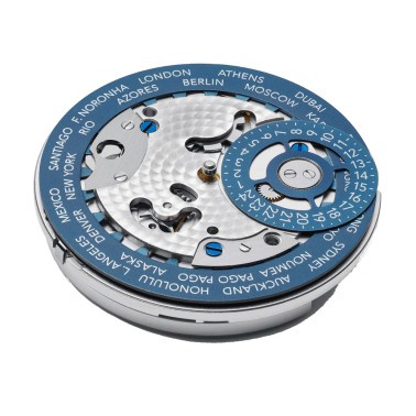 Montre NOMOS Tangomat GMT automatique fond saphir bracelet cuir véritable noir 40 mm