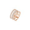 Bague Messika Move Romane Pavée grand modèle en or rose et diamants