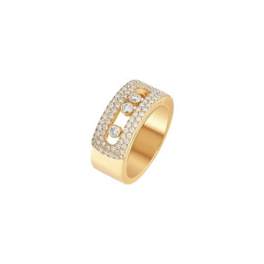 Bague Messika Move Noa Pavée grand modèle en or jaune et diamants