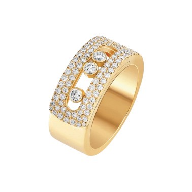 Bague Messika Move Noa Pavée grand modèle en or jaune et diamants