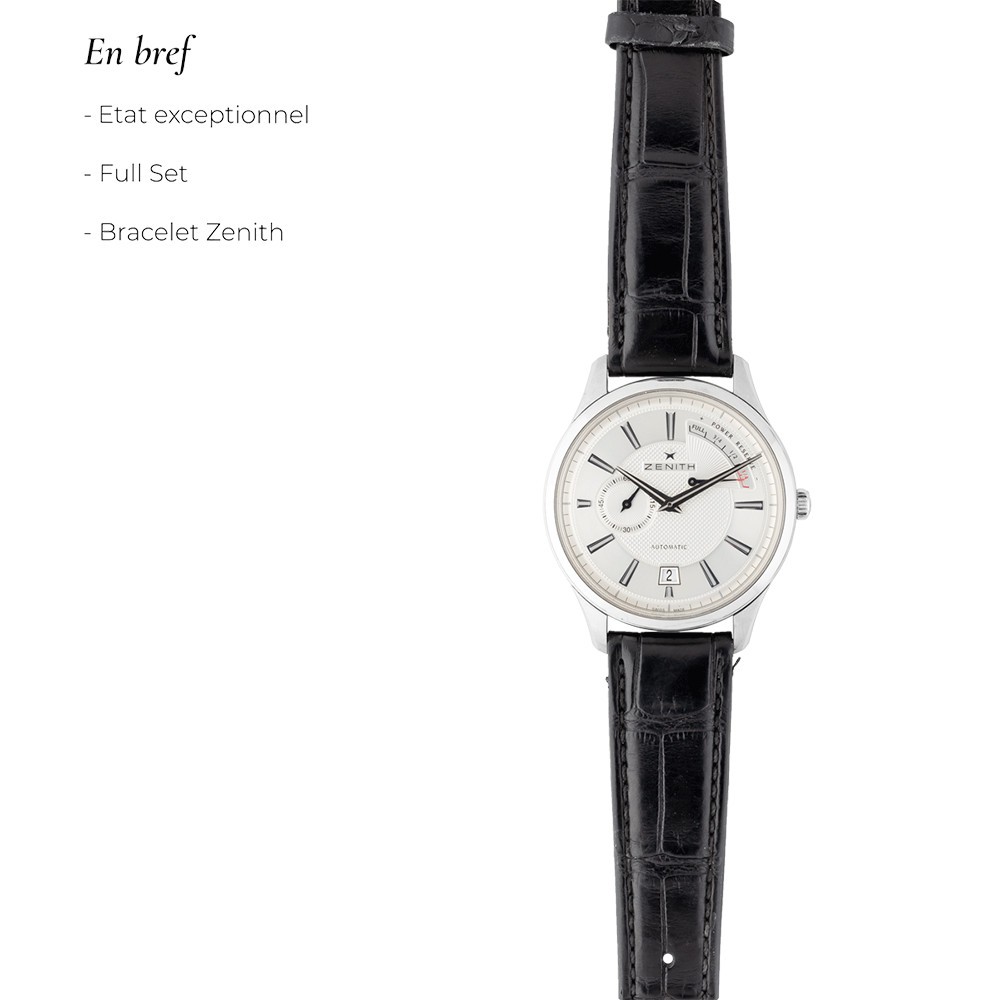 Montre Zenith Elite Captain Power Reserve automatique Full Set 2013 40 mm