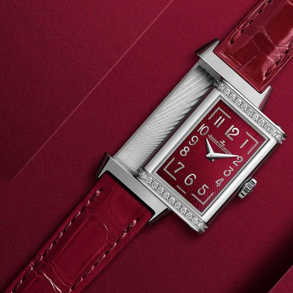  Montre Jaeger-LeCoultre Reverso One Large lie-de-vin acier et diamants