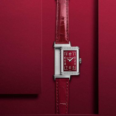  Montre Jaeger-LeCoultre Reverso One Large lie-de-vin acier et diamants