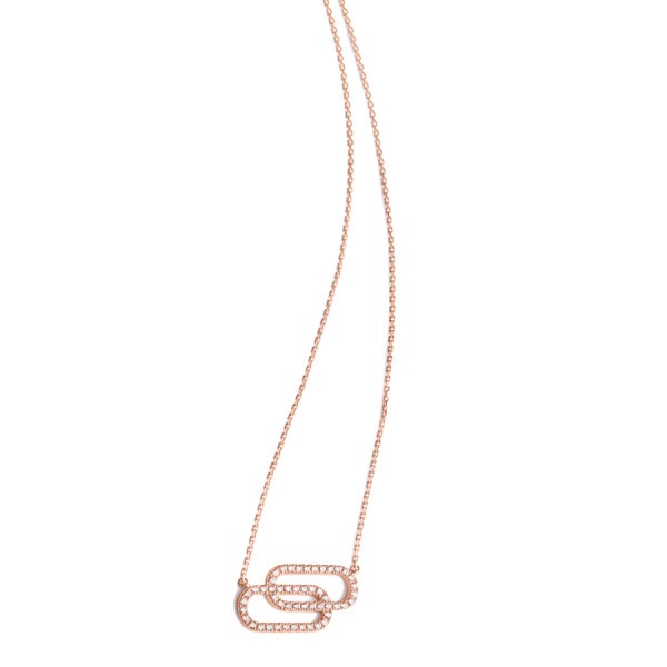 So Shocking Tandem Necklace large model pink gold and diamonds