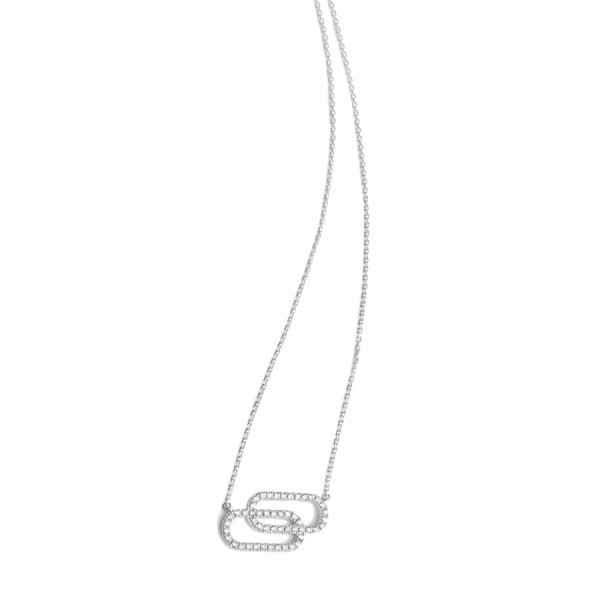 So Shocking Tandem Necklace large model white gold and diamonds