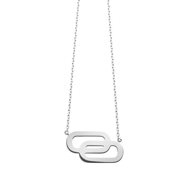 So Shocking Tandem Necklace large model white gold