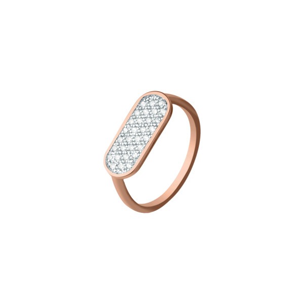 So Shocking Première fois Ring pink gold and diamonds