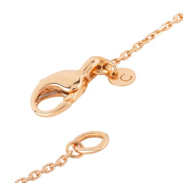 So Shocking Première fois Necklace pink gold and red ceramic