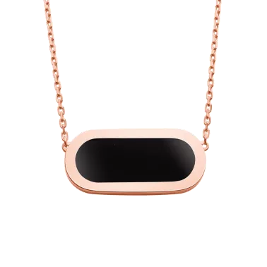 So Shocking Primavera Necklace pink gold and onyx