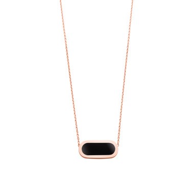 So Shocking Primavera Necklace pink gold and onyx