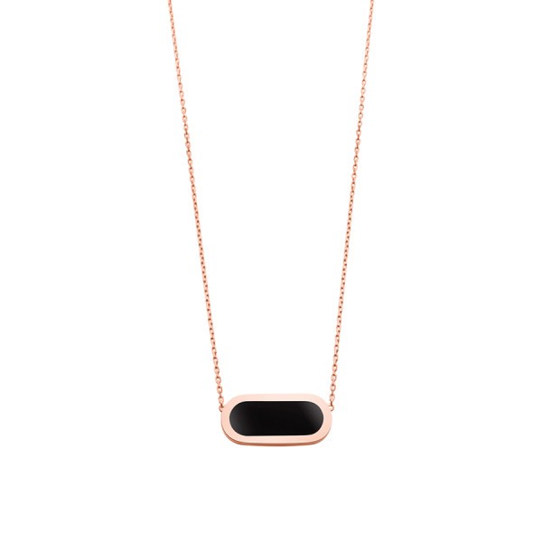 Collier So Shocking Première fois en or rose et onyx