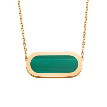 Collier So Shocking Première fois en or jaune et malachite