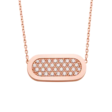 So Shocking Première fois Necklace pink gold and diamonds