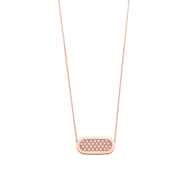 So Shocking Première fois Necklace pink gold and diamonds