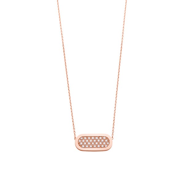 So Shocking Première fois Necklace pink gold and diamonds