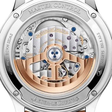  Montre Jaeger-LeCoultre Master Control date automatique acier bracelet cuir 40 mm