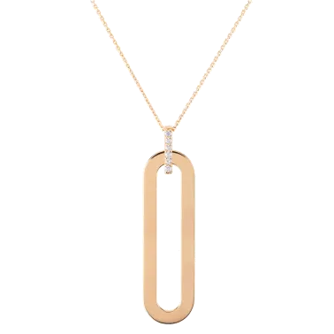 So Shocking Origine Long Necklace pink gold and diamonds