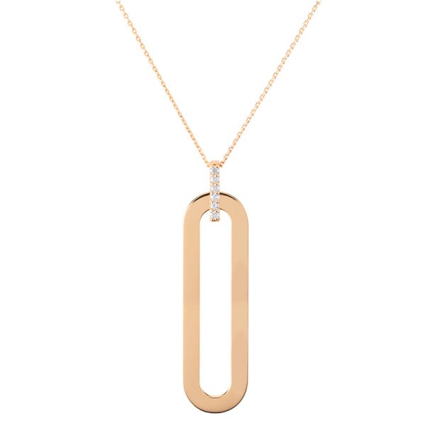 So Shocking Origine Long Necklace pink gold and diamonds