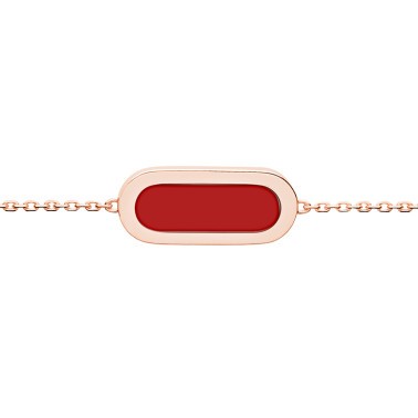 Bracelet So Shocking Première fois en or rose et céramique rouge