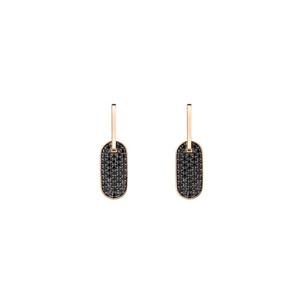 So Shocking Singulière Earrings pink gold and black diamonds