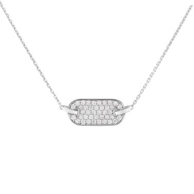 So Shocking Singulière horizontal Necklace white gold and diamonds